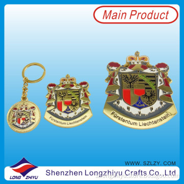 Commemorative Lacquer Metal Self Adhsive Sticker Bronze Nameplate, Wood Medallion Metal Emblem Labels (LZY600033)